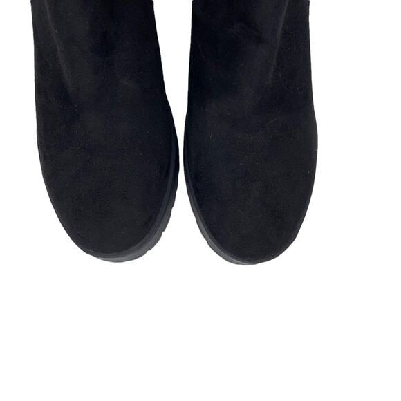 French Connection Jasmine Black Lug Sole Side Zip Ankle Booties Size 10 - Picture 8 of 10